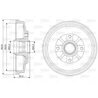 Tambour de frein VALEO 237020