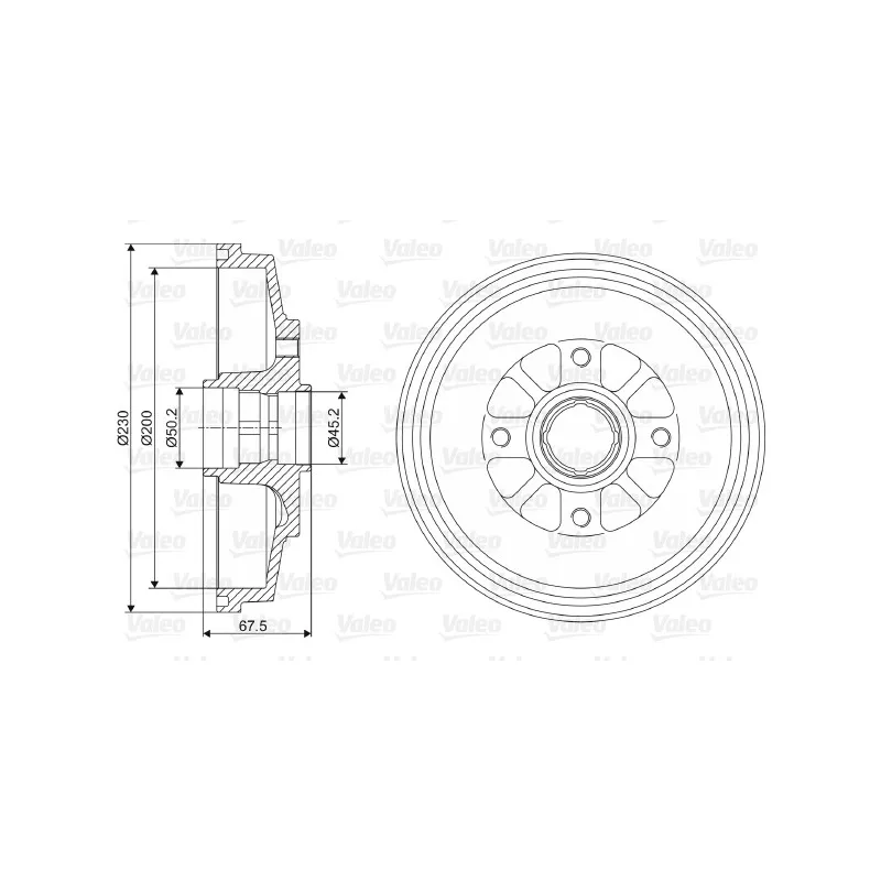 Tambour de frein VALEO 237020