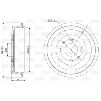 Tambour de frein VALEO 237021