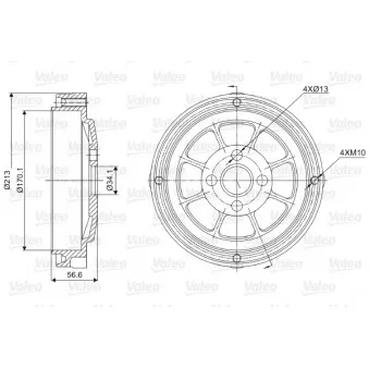 Tambour de frein VALEO 237022