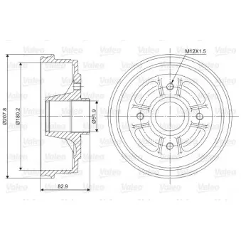 Tambour de frein VALEO 237023