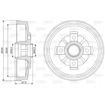 Tambour de frein VALEO 237025