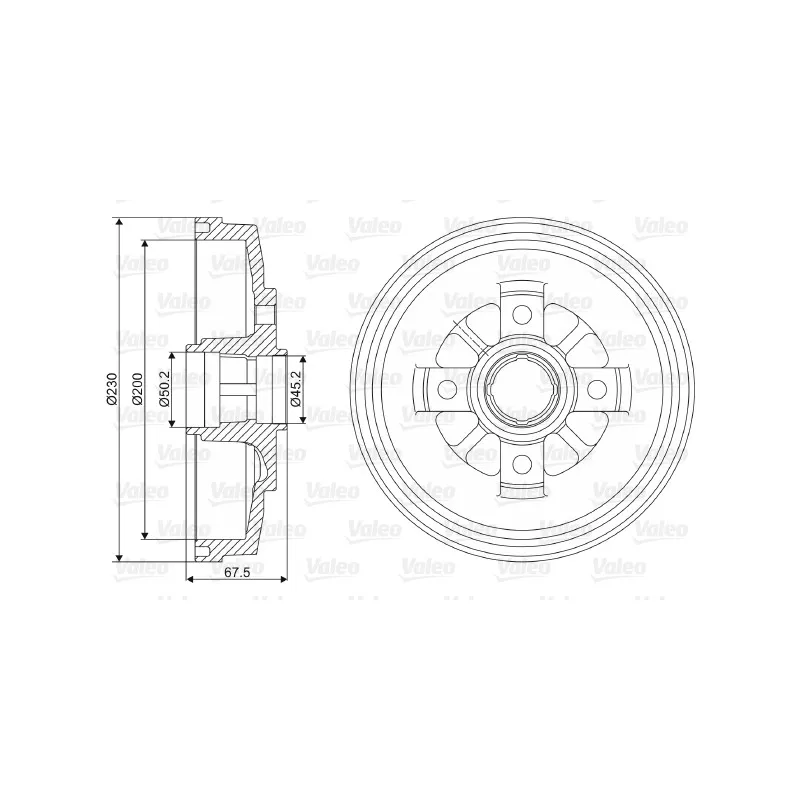 Tambour de frein VALEO 237025