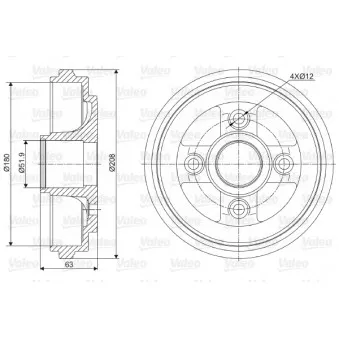 Tambour de frein VALEO 237026