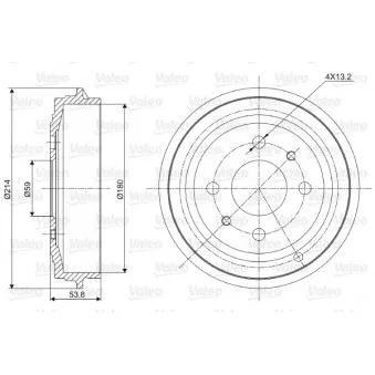 Tambour de frein VALEO 237027