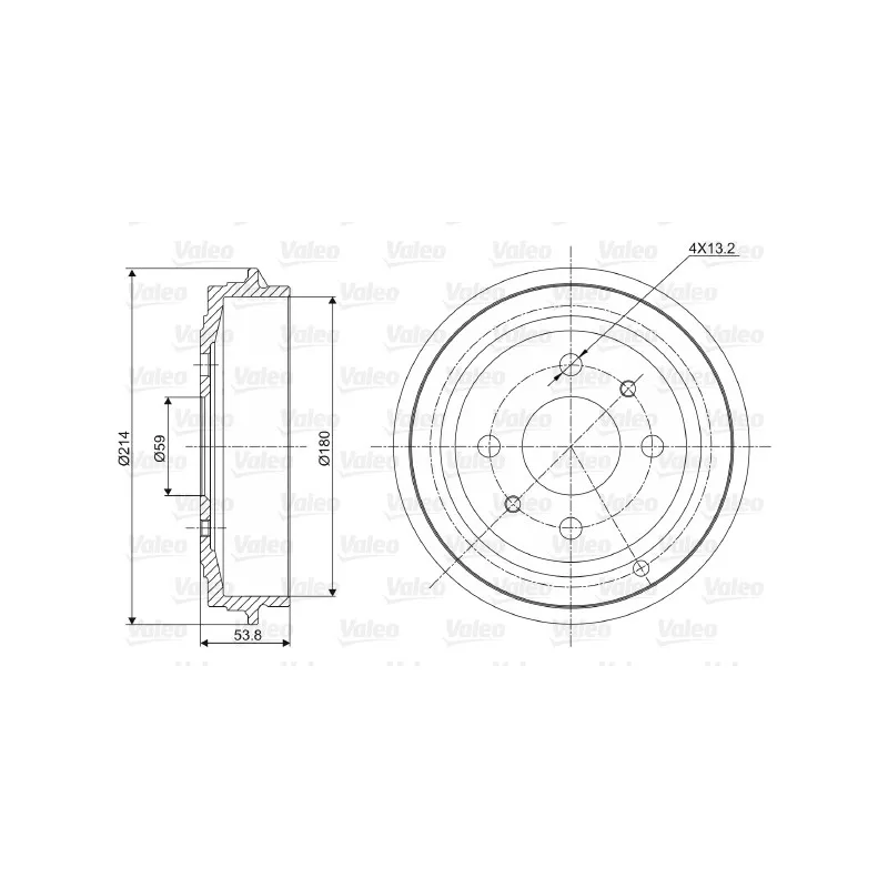 Tambour de frein VALEO 237027