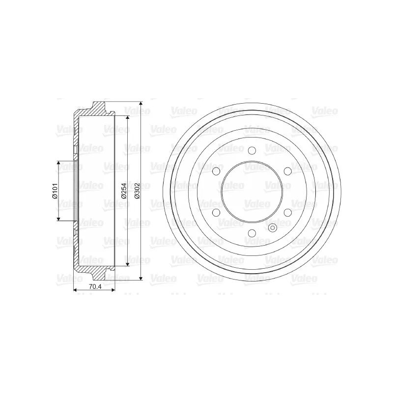 Tambour de frein VALEO 237029