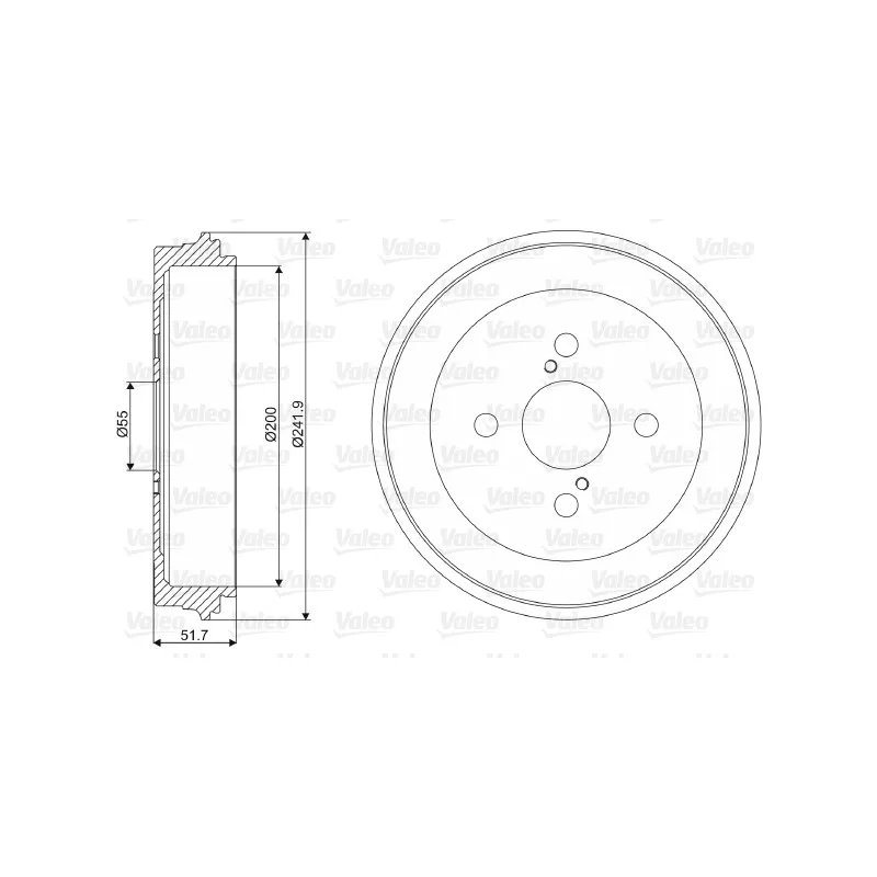 Tambour de frein VALEO 237031