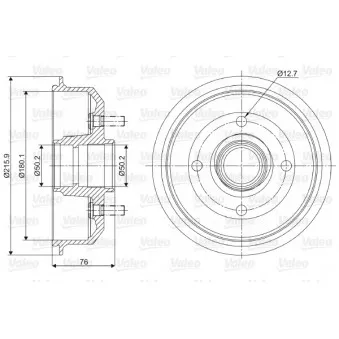 Tambour de frein VALEO 237032