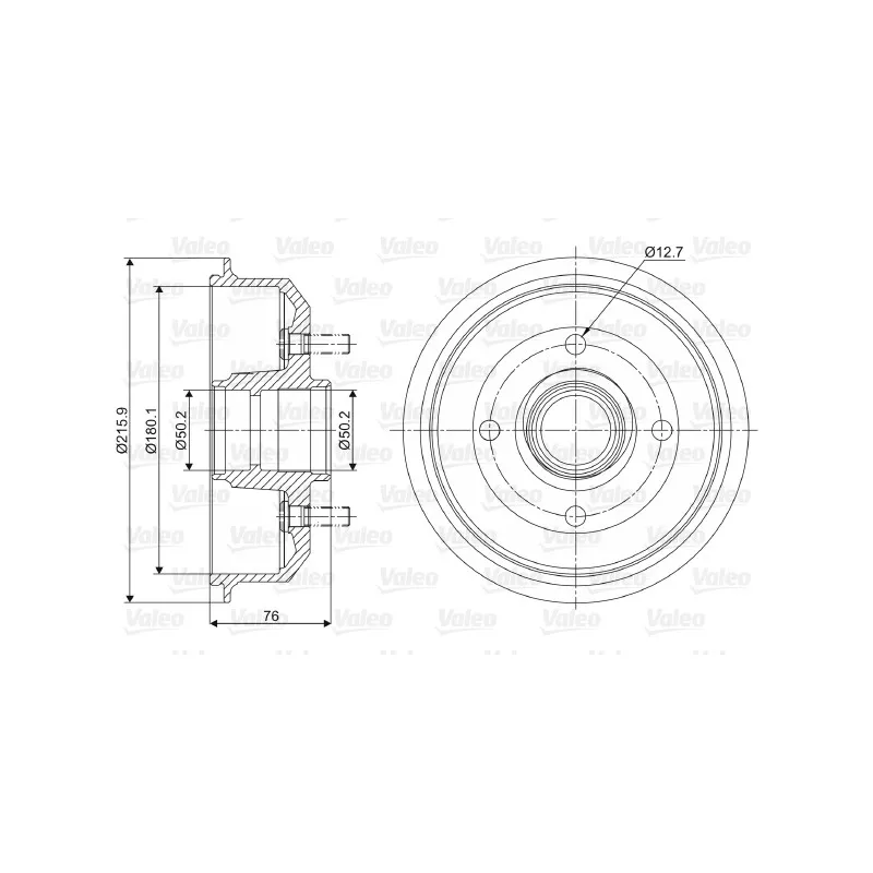 Tambour de frein VALEO 237032