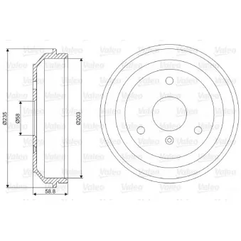 Tambour de frein VALEO 237035