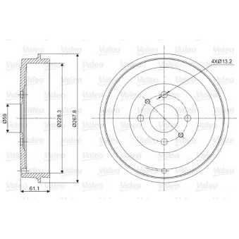 Tambour de frein VALEO 237036