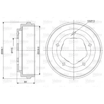 Tambour de frein VALEO 237038