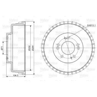 Tambour de frein VALEO 237039