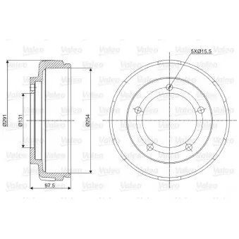Tambour de frein VALEO 237040