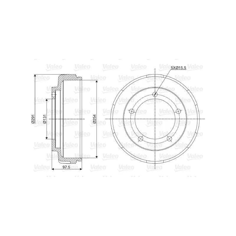 Tambour de frein VALEO 237040