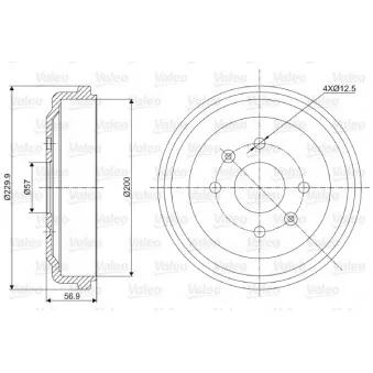 Tambour de frein VALEO 237041