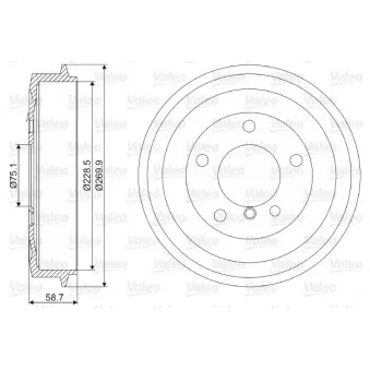 Tambour de frein VALEO 237042