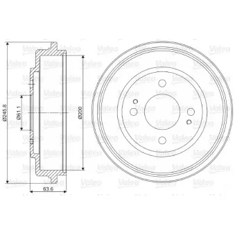 Tambour de frein VALEO 237043
