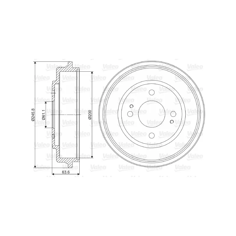 Tambour de frein VALEO 237043