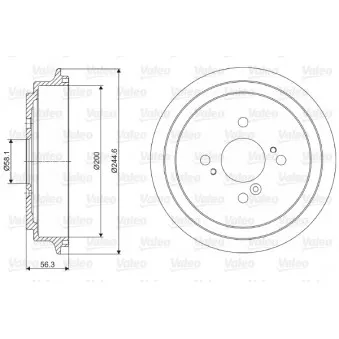 Tambour de frein VALEO 237044