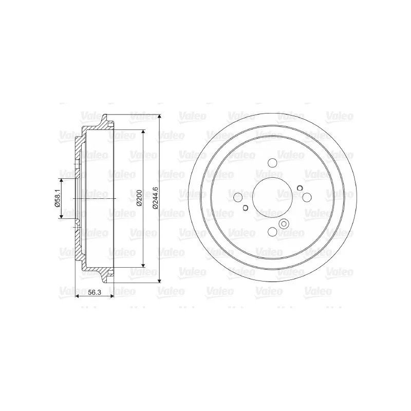 Tambour de frein VALEO 237044