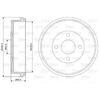 Tambour de frein VALEO 237045