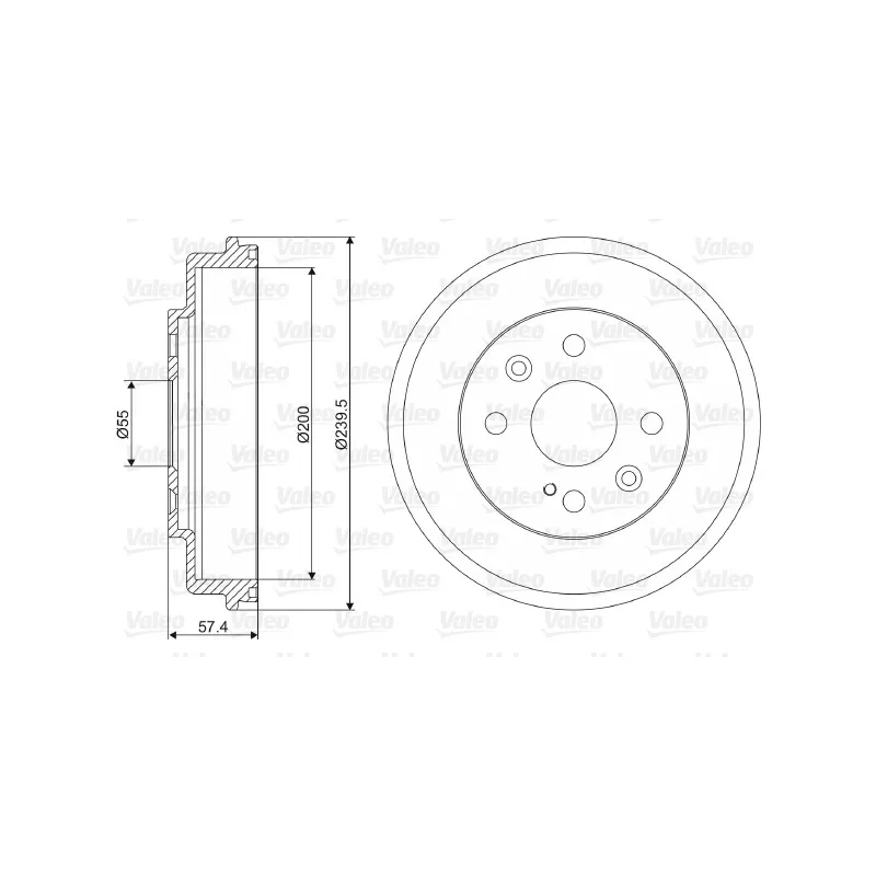 Tambour de frein VALEO 237046