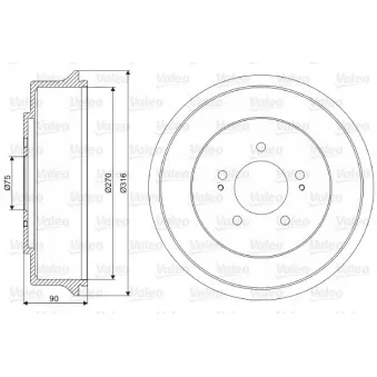 Tambour de frein VALEO 237047