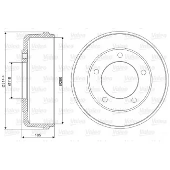 Tambour de frein VALEO 237048
