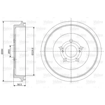 Tambour de frein VALEO 237050
