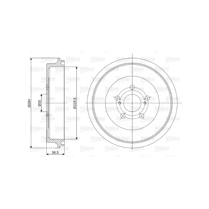 Tambour de frein VALEO 237050
