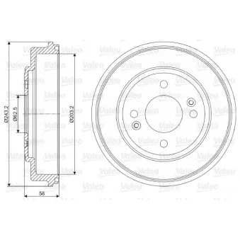 Tambour de frein VALEO 237051