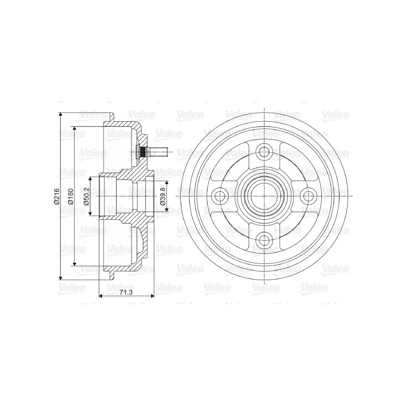 Tambour de frein VALEO 237052