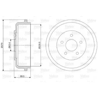 Tambour de frein VALEO 237053