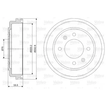 Tambour de frein VALEO 237055