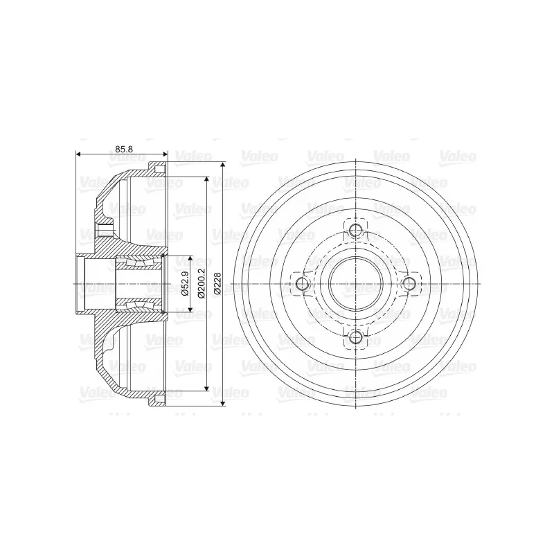 Tambour de frein VALEO 237058