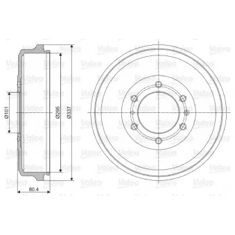 Tambour de frein VALEO 237060