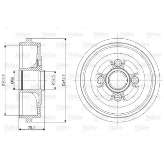 Tambour de frein VALEO 237062