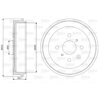 Tambour de frein VALEO 237064