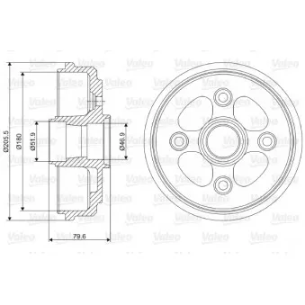 Tambour de frein VALEO 237067