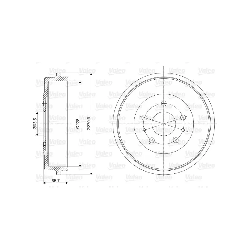Tambour de frein VALEO 237069