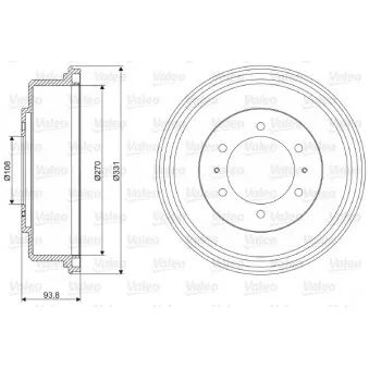 Tambour de frein VALEO 237071