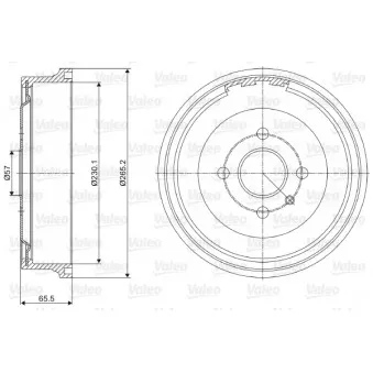 Tambour de frein VALEO 237072