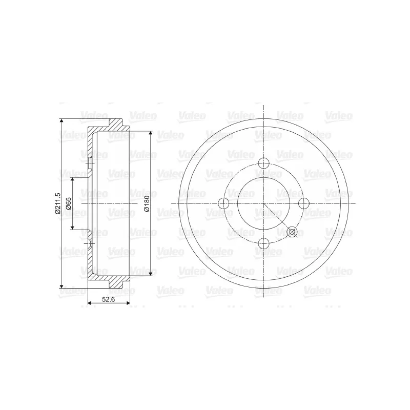 Tambour de frein VALEO 237073