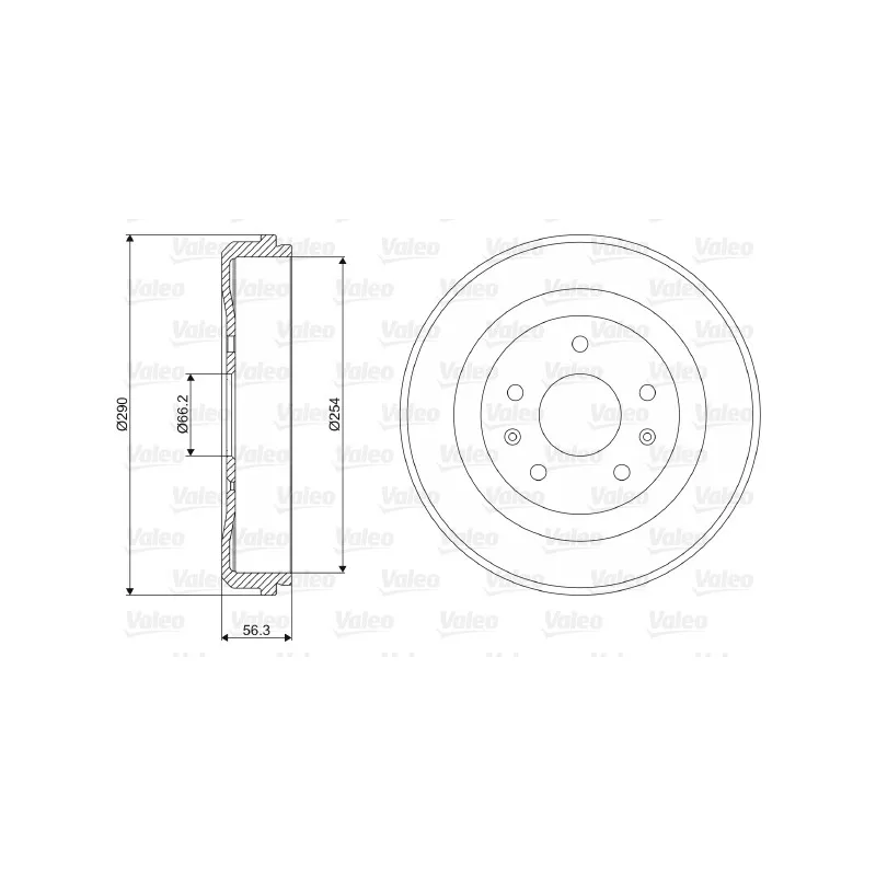 Tambour de frein VALEO 237074