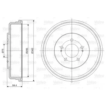 Tambour de frein VALEO 237078