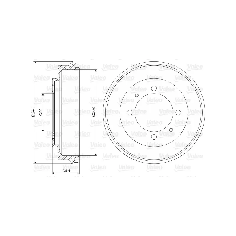 Tambour de frein VALEO 237081