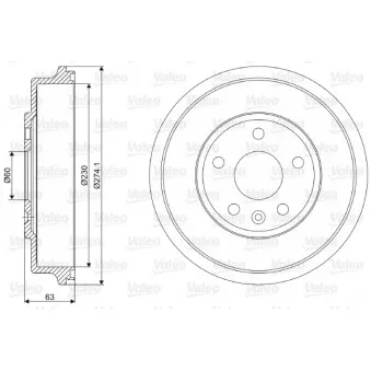 Tambour de frein VALEO