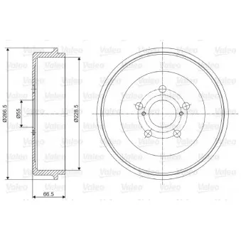 Tambour de frein VALEO 237084